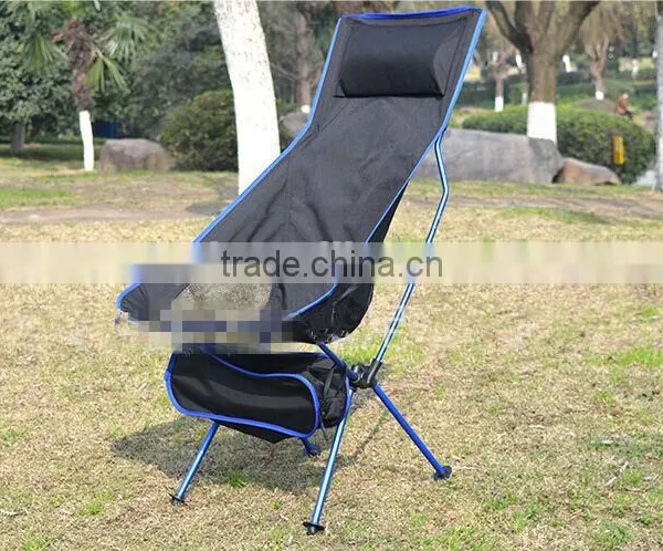 2016 New Outdoor Aluminum Alloy Extended Edition Moon Chair Folding Portable Fishing Chair Director Chair With Pillows photo-3