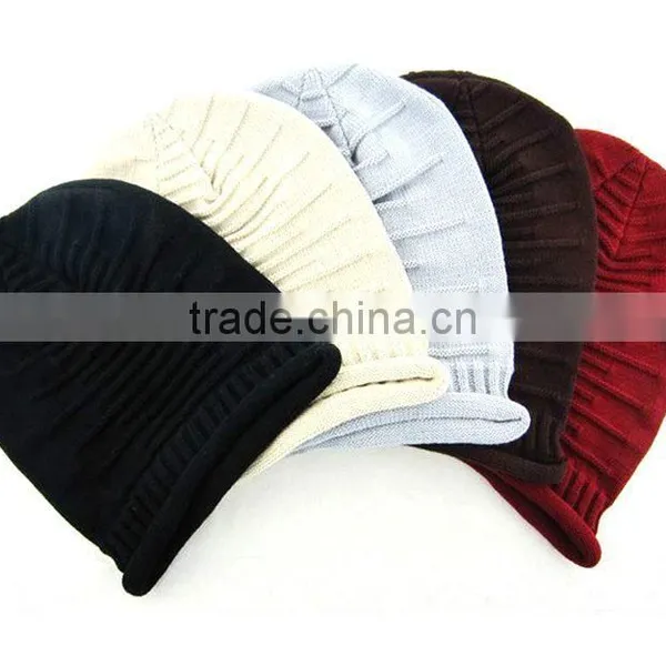 Cheap Knitting Wool Hip Hop Women Winter Knitted Beanie Hat photo-2