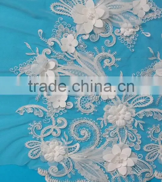 Customized Professional Lace Tulle 3d Multi Color Dress Fabric photo-2