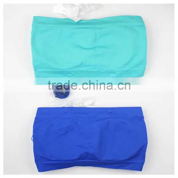 Tube Bra Girl Underwear Removable Straps Padded Tube Top Bra photo-5