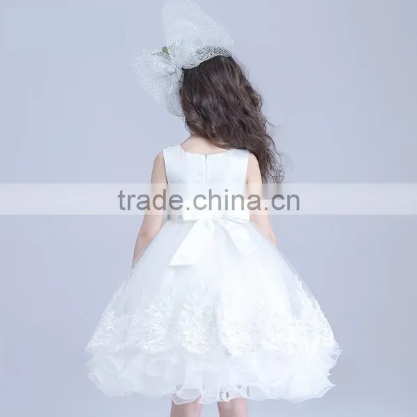 Kids Fashion Show Dresses White Prom Dresses Modern Girls Dress photo-2