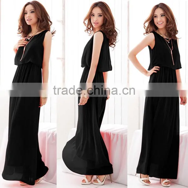 High Quality Long Elegant Chiffon Dress Seaside Beach Long Maxi Dress photo-4