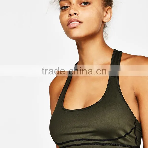 New Technical Top With Slogan Women's Black Racerback Sports Tank Tops photo-4