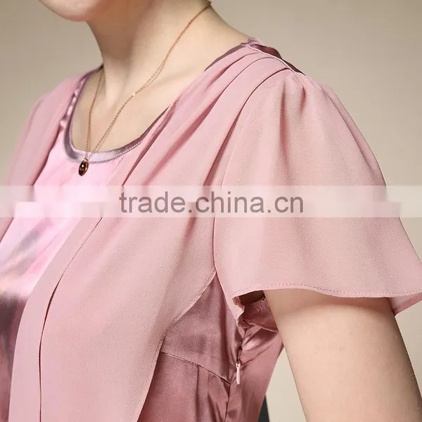 Fashion Womens Dress Two Piece Middle Aged Women photo-5