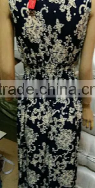 2017 Most Fashion Totem Pattern Halter Neck Party Wear Long One Piece Ethnic Woman Dress photo-2