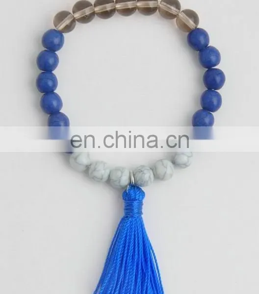 Gem Stone Beads Tassel Bracelet photo-2