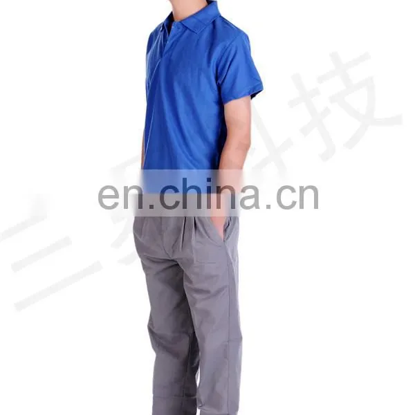 Work Industrial Uniform/Cheap Work Uniform Breathable Polo Shirts for Mens Slim Fit photo-3