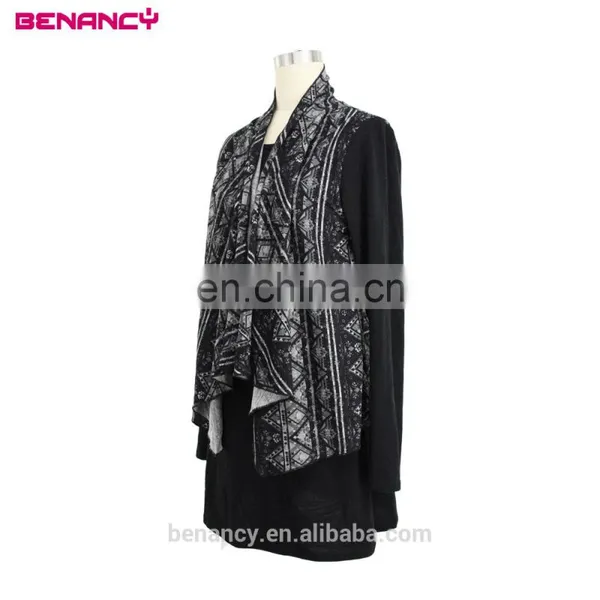 African Kitenge Dress Designs Double Layered Ikat Print Ladies Neck Design Tunic photo-3