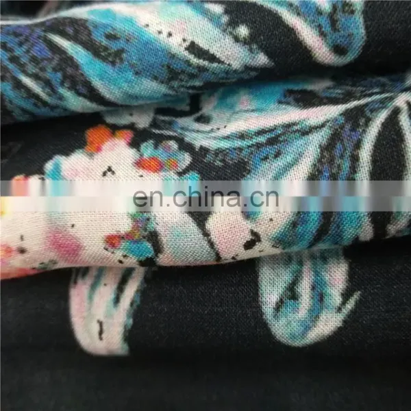 Digital Print Knit Fabric 95% Rayon 5%spandex Rayon Elastic Single Jersey Fabric photo-2