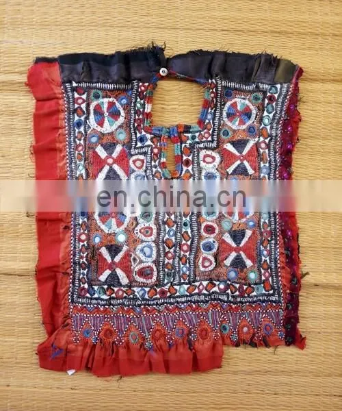 Indian Vintage Thread Beads Embroidery Neck Yoke- Ethnic Banjara Yoke Neck Patch photo-3