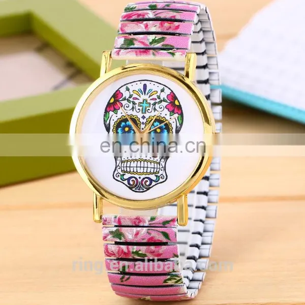 Newest Custom Hot Selling Products Fashion Women Skull Watch photo-2