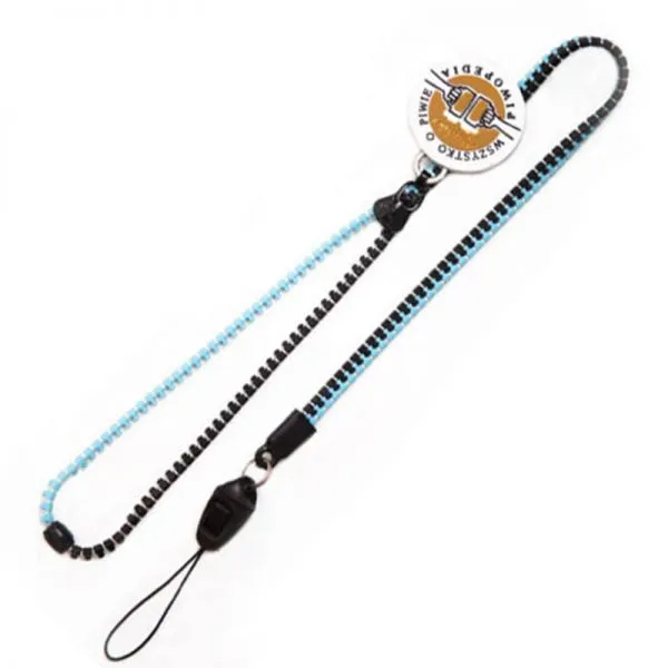Wholesale Funny Lanyard Plastic Zip Pouch Zipper Lanyard Custom Logo Zipper Lanyard photo-2