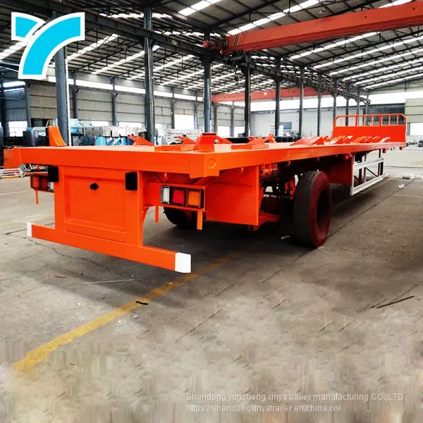 New Arrival 2/3/4 Axles 40ft Flatbed Truck Semi-trailer Container Flatbed Trailer Low Bed Truck Trailer photo-5