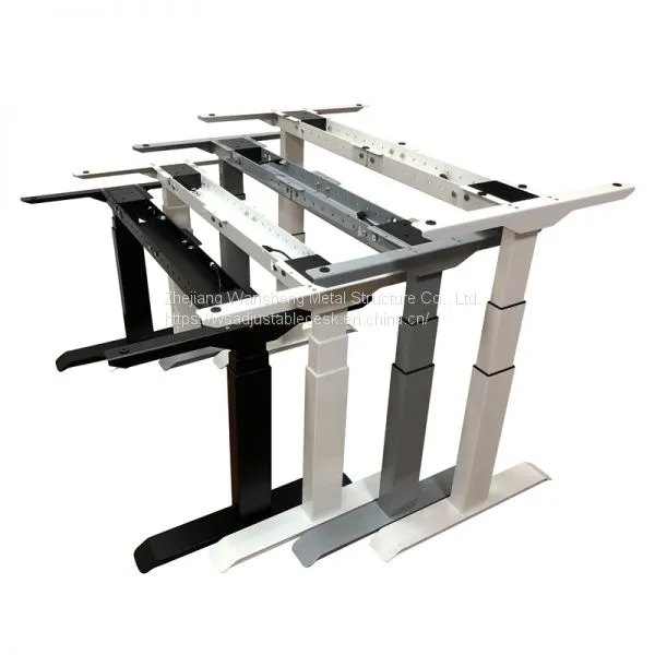 Electric Height adjustable desk frame with dual motor