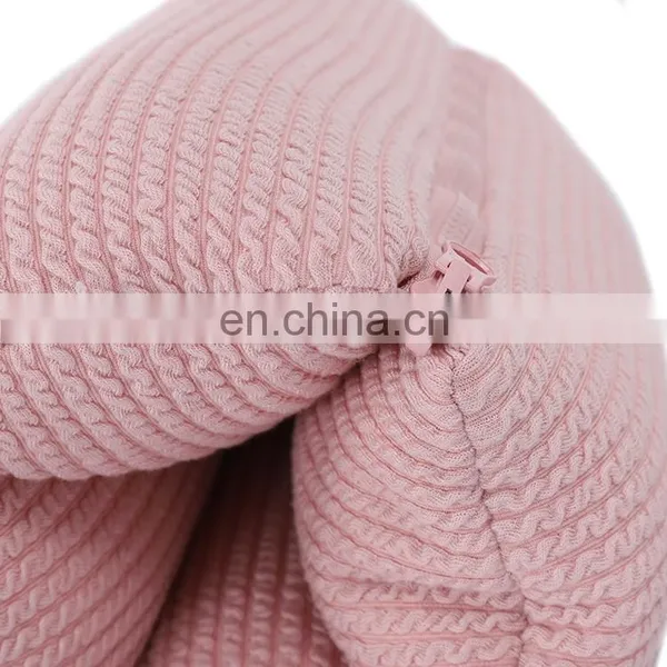 2018 Fashionable Pink Four Folded Multi Function Polystyrene Car Pillow Seat Cushion With Zipper photo-7