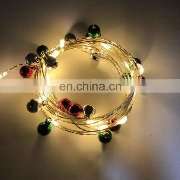 2020 Hot 20L Led Christmas Tree Custom Mini Jingle Bell Fairy Copper Wire Light Holiday Lighting for Home Bedroom Decoration photo-5
