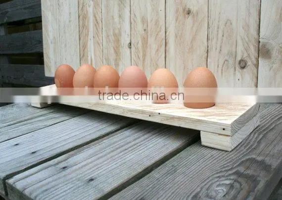 Custom Made Painted Color and Logo Solid Wooden Egg Holder photo-2