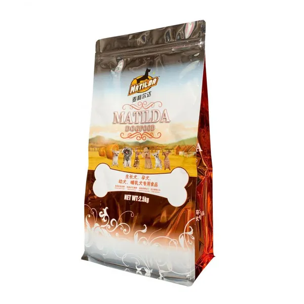 Barley Plastic Organic Laminated Customized Large 5kg Zipper Lock Standing Side Gusset Dry Dog Cats Fish Food Bag photo-4