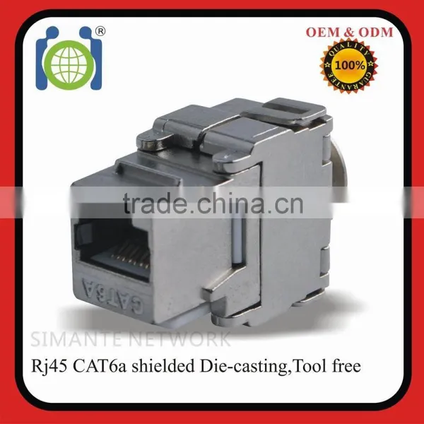 RJ45 CAT6A Tooless Shielded Keystone Jack photo-6