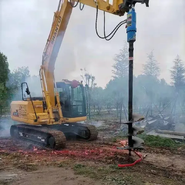 Photovoltaic Pile Driving ZX-6000 Portable Auger Drilling Machine 80-260Bar Pit Excavation Auger Drilling photo-2