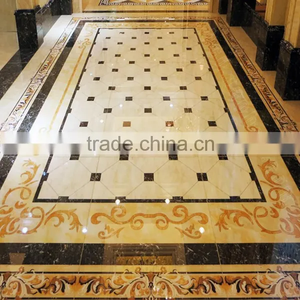 Polished Inlay Floor Waterjet Marble photo-3