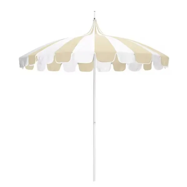 Pagoda Umbrellas Wind-Resistant 2.5M Fiberglass Ribs Beach Umbrellas OEM Wholesale Patio Outdoor Umbrella Customized Colors UPF50+ photo-4