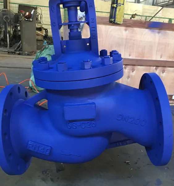 PN40 GS-C25 DN200 DIN Cast Steel Bellows Globe Valve