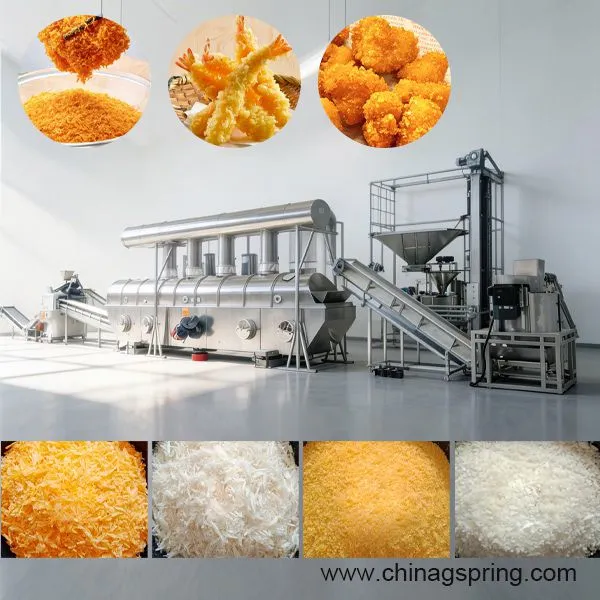 Fully Automatic Panko Bread Crumbs Production Line for Food Processing