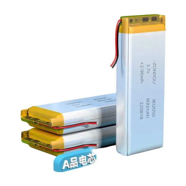 ZonYou Ultra Thin Rechargeable Small Size Lithium Polymer Batteries 802050 LiCoO2 Cathode 500 Cycles for Power Toys Power Tools photo-3