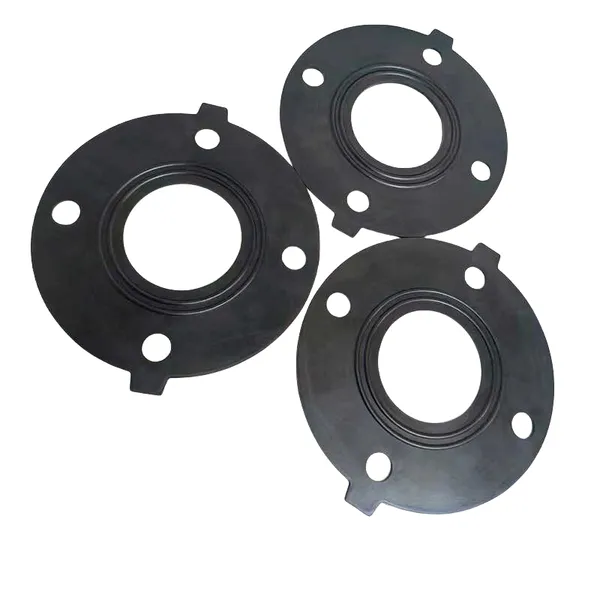 Rubber vibration damping pad with holes; circular countersunk buffer pad; anti-vibration rubber foot pad for fans, water pumps