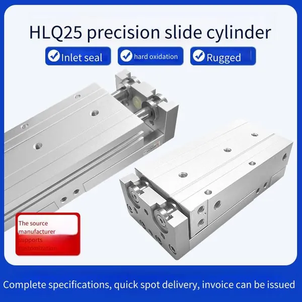 Hlq25 Series Pneumatic Slide Table Cylinders 8/12/16/20/25x10sx20sx30sx40s - 150s Linear Precision Guideway Cylinders