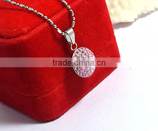 Allibaba Com Gem Crystals Pink Ball Pendant Necklace photo-4