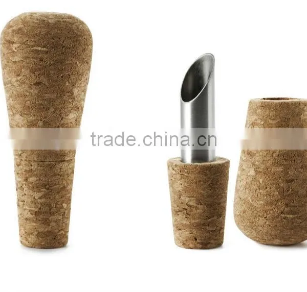 2015 Hot Stainless Steel Cork Olive Oil Bottle Pourer