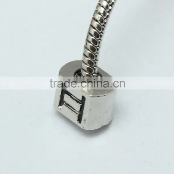 Wholesale Zinc Alloy Archaized Pdora Square Shape Anti-silver Slide Beads photo-4