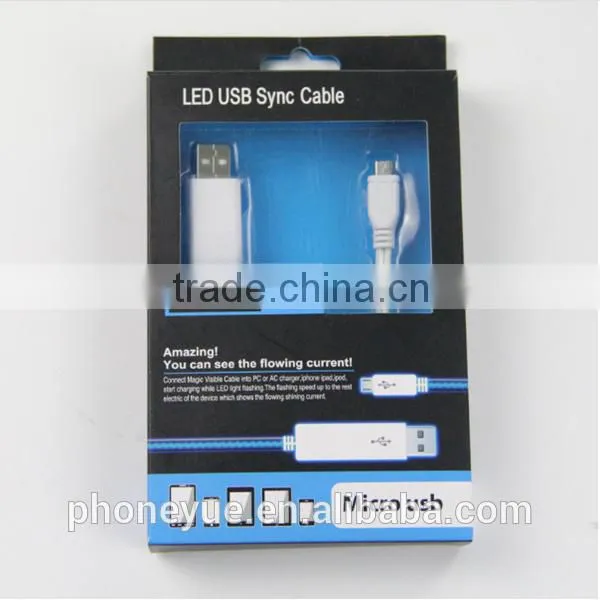 Guangzhou High Quality Led Visible Moving Running Micro Usb Cable for Wholesale photo-6