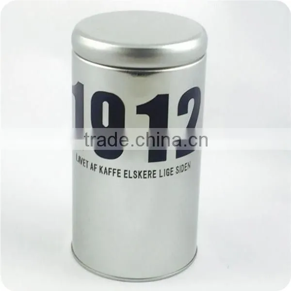 Round Coffee Tin Can With Paint Design photo-6