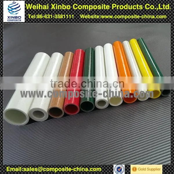 Durable Pultruded Fiberglass Tube FRP Tube Braided Fiberglass Tubing Product With Colourful