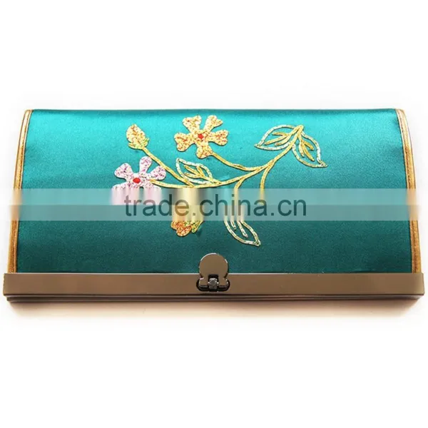 2015 Fashion Handmade Embroidery Lady Wallet 100%Silk photo-5
