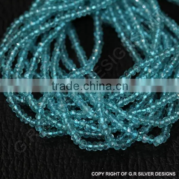 Natural Gemstone Beads Apatite Faceted Rondelle Strands Wholesale Suppliers photo-4