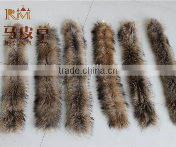 100%Factory Direct Sale Genuine Raccoon Dog Fur Trimming Strips for Hoods photo-2