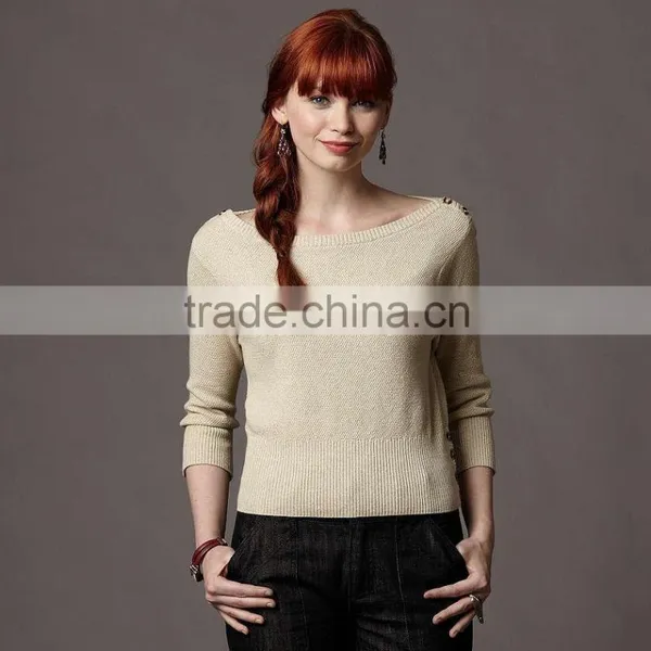 Women's Newest Fashion Design Knit Heavy Cashmere Sweater