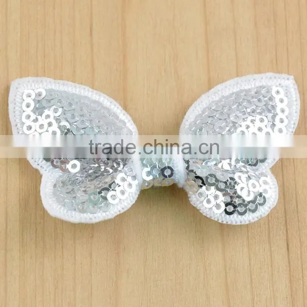 Cheap Petite 6cm Sequin Hair Bowknot,colorful Sequin Bow Headband Hair Accessory photo-3