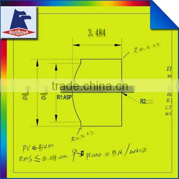 Optical Glass Plano Convex Aspheric Lens photo-3