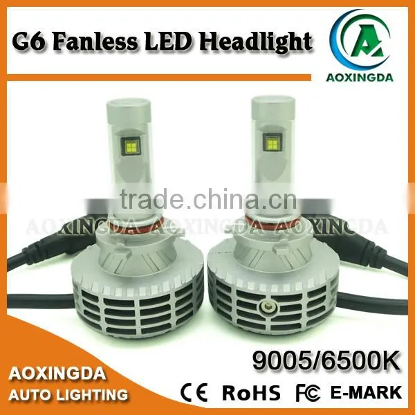 2015 Latest Developmental 9005 HB3 LED Headlight G6 Fanless All in One 6000LM LED Headlight photo-3