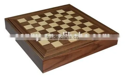 High Glossy Finish 2 in 1 Chess Set Wooden photo-3