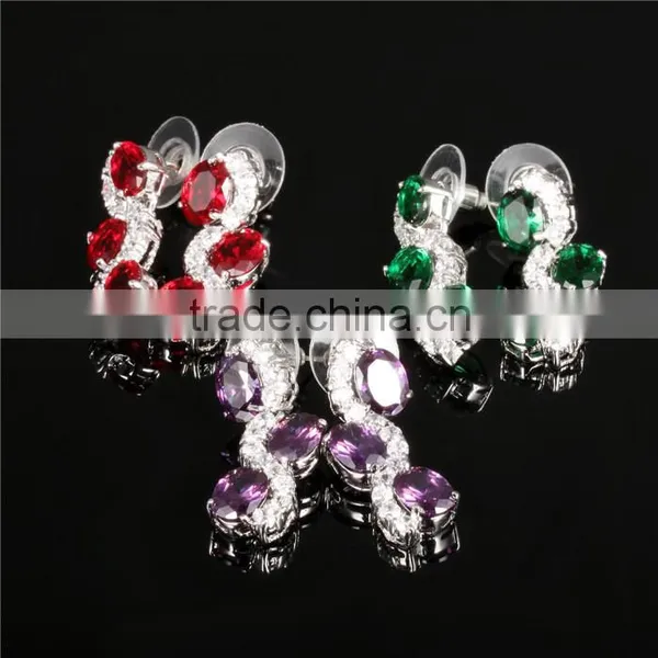 Women Jewelry Fancy Cutting 2016 New Style Design Cubic Zirconia Earring photo-2
