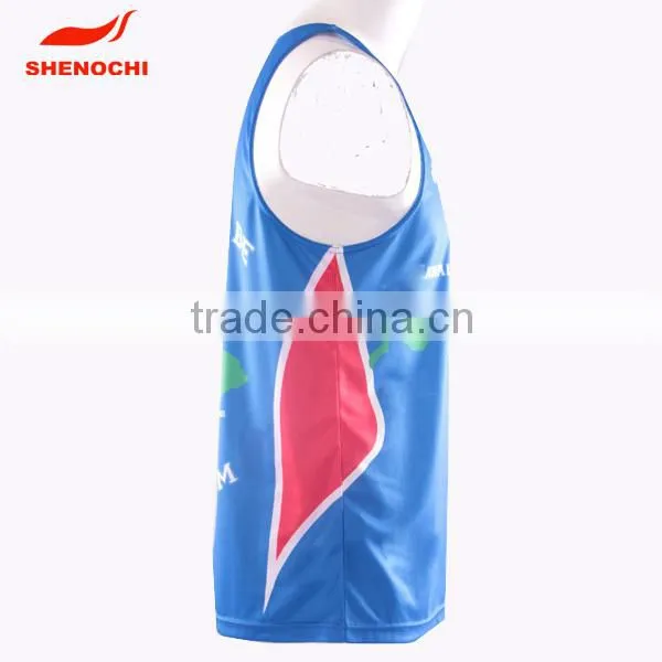 Wholesale Plain Mesh Dry Fit Mens Running Sports Singlets photo-3