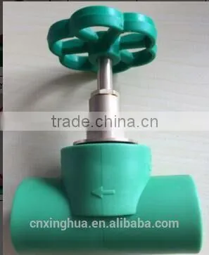 2016 High Quality Green Color Ppr Stop Valve With Plastic Handle and Aluminium Handle