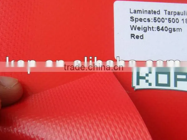 PVC Laminated Tarpaulin 500*500 18*17 640gsm photo-2