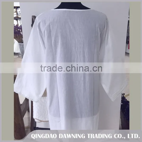 High Quality Women Pajamas Sleepwear Ladies Cotton Nightdress/Nightgown photo-3